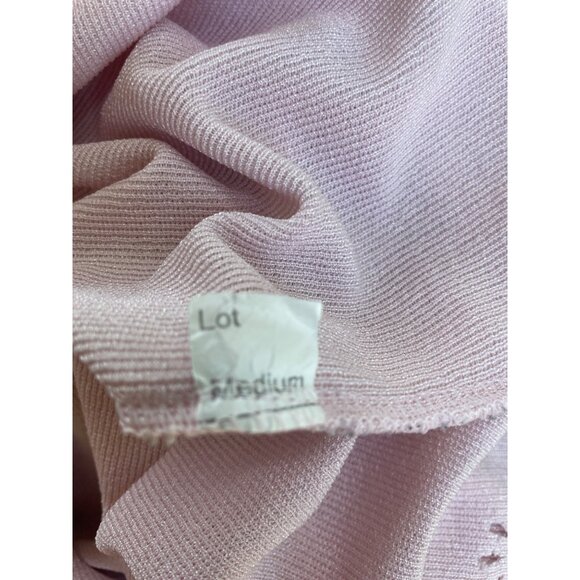 Pink Joanna Womens Medium Top With Eyelet Trim & Short Sleeves - Picture 6 of 7